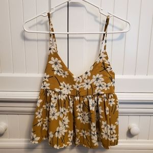 Mustard Floral Tank